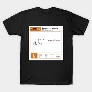 Madeira Island PR6.2 LEVADA DO ALECRIM trail map T-Shirt